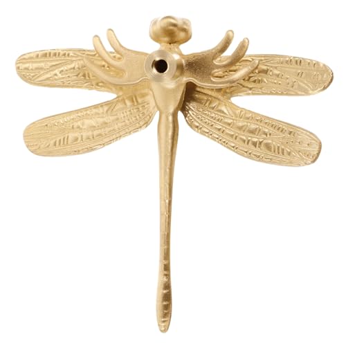 ORFOFE Vintage Messing Libellen Möbelknopf Schrankgriff aus Robustem Messing Dekorativer Küchenschrank Schubladenknopf Eleganter Griff für Kommode und Kleiderschrank Lang von ORFOFE
