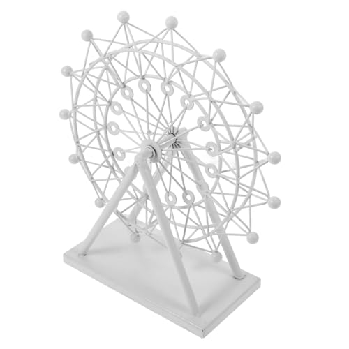 ORFOFE Vintage Metall Ferris Wheel Ornament Kreative Tischdekoration für Wohnzimmer Büro Schlafzimmer Handgefertigte Eisenkunst Kleines Weißes Modell Stilvolle Heimdekoration ORFOFE Vintage Metall Ferris Wheel Ornament Kreative Tischdekoration für Wohnzimmer Büro Schlafzimmer Handgefertigte Eisenkunst Kleines Weißes Modell Stilvolle Heimdekoration von ORFOFE