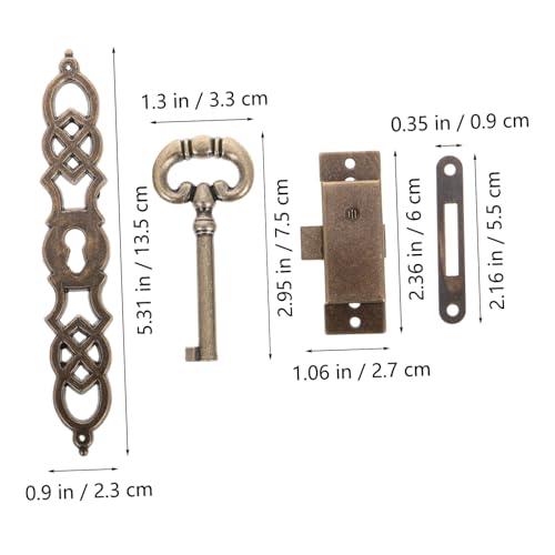 ORFOFE Vintage Metallzylinder Uhr Türbeschlag mit Schlüssel Scharnieren und Schloss Robuste DIY Uhrmacher Ersatzteile für Antike Standuhren von ORFOFE