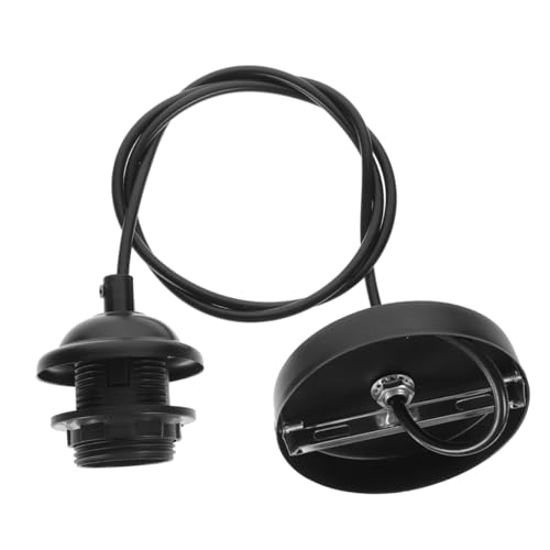 ORFOFE Vintage Pendelleuchte Lampenhalter Fassung Deckenlampe Ersatz Retro Hängeleuchte Schwarz Kabel für Wohnzimmer Küche Büro Bars Cafés ORFOFE Vintage Pendelleuchte Lampenhalter Fassung Deckenlampe Ersatz Retro Hängeleuchte Schwarz Kabel für Wohnzimmer Küche Büro Bars Cafés von ORFOFE