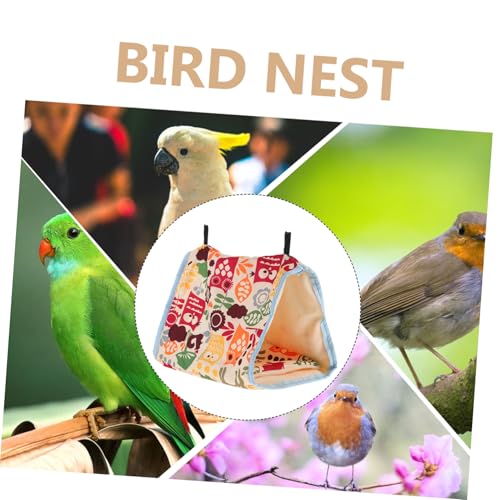 ORFOFE Vogelnest Hängematte Dreieckig Dickes Warmes Papageien Haus mit Kissen für Wellensittiche und Kleine Vögel Wetterfest und Atmungsaktiv ORFOFE Vogelnest Hängematte Dreieckig Dickes Warmes Papageien Haus mit Kissen für Wellensittiche und Kleine Vögel Wetterfest und Atmungsaktiv von ORFOFE