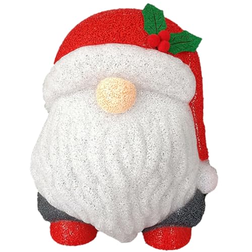 ORFOFE Weihnachtlicher Gnom Lampenschirm aus EVA Wetterfeste Außenbeleuchtung Dekoration für Garten Terrasse Festlicher Weihnachtsdeko Außenbereich Geeignet für Wandlampen und Veranda von ORFOFE