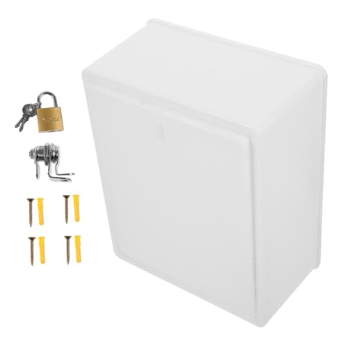 ORFOFE Weiße Kleine Kunststoff milchbox mit Schloss Wandmontierbare Aufbewahrungsbox für Haustür und Außenbereich Wetterfest Langlebig Sichere Verpackung für Milchflaschen und Post ORFOFE Weiße Kleine Kunststoff milchbox mit Schloss Wandmontierbare Aufbewahrungsbox für Haustür und Außenbereich Wetterfest Langlebig Sichere Verpackung für Milchflaschen und Post von ORFOFE