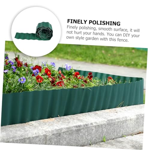 ORFOFE Wellenförmiger Gartenzaun Lang Wetterfeste Kunststoff Rasenkante Vielseitige Gartendekoration für Blumenbeete Rasenabgrenzung Balkon von ORFOFE