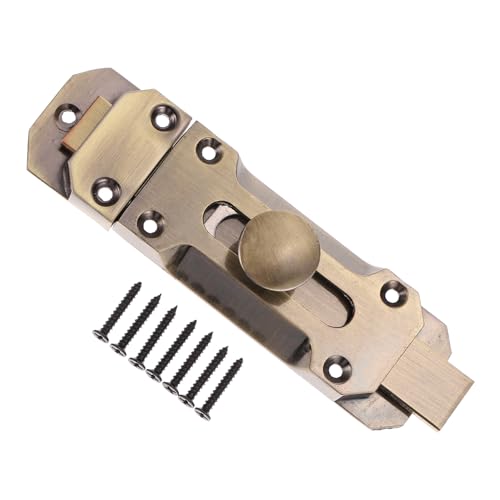 ORFOFE Zinklegierung Türriegel Schiebeschloss Retro Türsicherung Türverschluss ohne Schlüssel für Holztüren Badezimmer Schlafzimmer Bars von ORFOFE