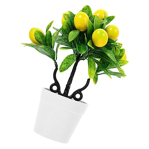 ORFOFE 1stücke Künstlicher Zitronenbaum Bonsai Dekoration Für Tisch Und Nachbildung Für Büro Und Feierlichkeiten Künstliche Pflanze Im Topf von ORFOFE