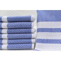 20x36 Truthahnhandtuch Gestreift Handtuch Blautuch Fischgrättuch Geschirrtuch Bio-Baumwolle Bll-Blksrt-Pshkr von ORGANICTURKISHTOWEL