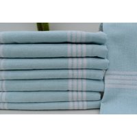 Baby Blau Handtuch Türkentuch Türkei Strandtuch Badetuch Brautjungfer Weich Hochzeit 32x70 Gestreift Bll-Ust von ORGANICTURKISHTOWEL