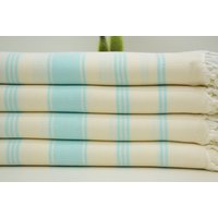 Viskose Peshtemal Handtuch Pestemal Handtücher 40x70 Beach Strandtuch Weich Gestreift Türkis Küchentuch Brc-Osmn von ORGANICTURKISHTOWEL