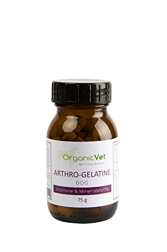 ORGANICVET Hund Futterergänzungsmittel Arthro-Gelantine, 1er Pack (1 x 75 g) von OrganicVet