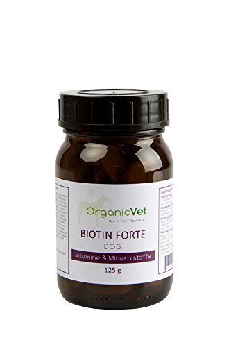 ORGANICVET Hund Futterergänzungsmittel Biotin-Forte, 1er Pack (1 x 125 g) von OrganicVet