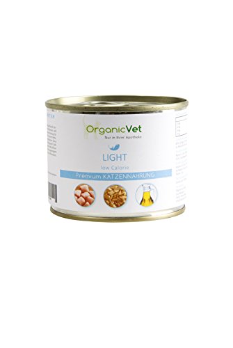 OrganicVet Katze Nassfutter Veterinary Light, 6er Pack (6 x 200 g) von OrganicVet