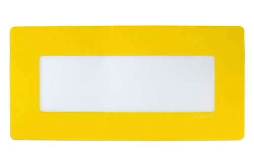 ORGATEX Bodenmarkierung selbstklebend | Bodenfenster aus PVC, Longlife Klarsicht Barcode- & Belegschutz | Robustes Bodenmarkierungsfenster, Industrie Wegemarkierung | 10 Stück, 205 x 400 mm | Gelb von ORGATEX