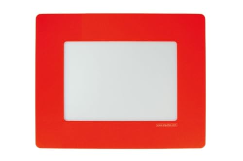 ORGATEX Bodenmarkierung selbstklebend | Bodenfenster aus PVC, Longlife Klarsicht Barcode- & Belegschutz | Robustes Bodenmarkierungsfenster, Industrie Wegemarkierung | 10 Stück, DIN A5 | Rot von ORGATEX