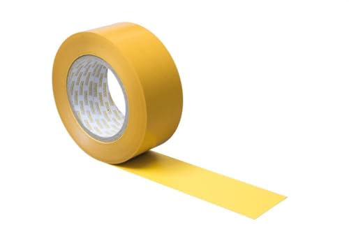 ORGATEX Bodenmarkierungsband LongLife | selbstklebendes PVC Klebeband | Sicherheitsmarkierung Boden für Lager & Verkehrswege I Industrie Bodenmarkierung | 75mm x 50m Rolle | Klebeband Gelb von ORGATEX