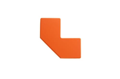 ORGATEX L-Winkel LongLife HD PVC Bodenmarkierung | Besonders robuste Stellplatzmarkierung Lager | Hochwertiges Bodenmarkierungsband selbstklebend | 50mm, 100 x 100mm (LxB) | 20 Stück, Orange von ORGATEX