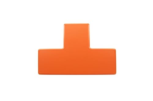 ORGATEX T-Stück LongLife HD PVC Bodenmarkierung | Besonders robuste Stellplatzmarkierung Lager | Hochwertiges Bodenmarkierungsband selbstklebend | 50mm, 100 x 100mm (LxB) | 20 Stück, Orange von ORGATEX