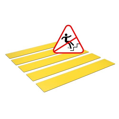ORGATEX Zebrastreifen Bodenmarkierung | selbstklebender Zebrastreifen aus PVC, 1200 x 200mm | Sicherheitsmarkierung für Verkehrswege | robuste & rutschfeste Bodenaufkleber | Gelb von ORGATEX
