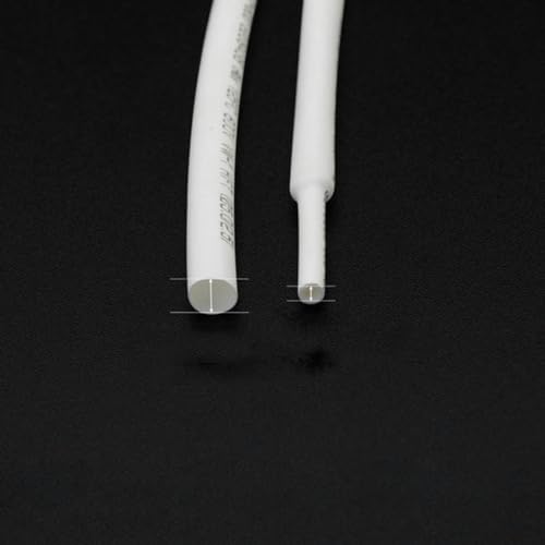 1 Meter Durchmesser 1 2 3 4 5 6 7 8 9 10 12 14 16 20 25 30 40 50 mm Schrumpfschlauch 2:1 Polyolefin Thermokabelhülse isoliert, weiß, Durchmesser 4 mm, 1 Meter von ORGEFY