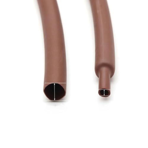1 Meter Durchmesser 1 2 3 4 5 6 7 8 9 10 12 14 16 20 25 30 40 50 mm Schrumpfschlauch 2:1 Polyolefin Thermokabelhülse isoliert – braun – Durchmesser 25 mm – 1 Meter von ORGEFY