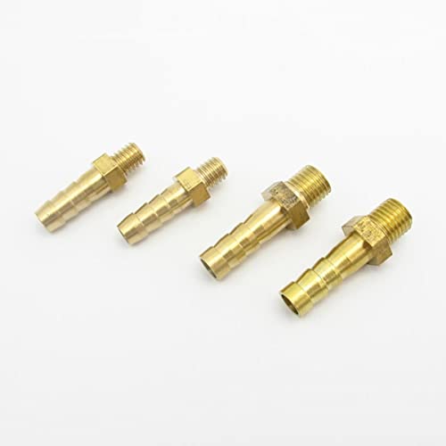 5 Stück 3 mm 4 mm 5 mm 6 mm 8 mm 10 mm Außendurchmesser Schlauchtülle M3 M4 M5 M6 M8 M10 metrisches Außengewinde Messingrohrverschraubung Kupplungsstecker-Adapter-M6 bis 6 mm von ORGEFY