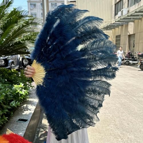 ORGEFY 1/2 Stück rosa Straußenfederfächer, Bühnen- und Tanzaufführungszubehör, 100 cm, klein, für die Linke und rechte Hand, Feder-Bastelfächer, Marineblau, 100 cm, 2 Stück ORGEFY 1/2 Stück rosa Straußenfederfächer, Bühnen- und Tanzaufführungszubehör, 100 cm, klein, für die Linke und rechte Hand, Feder-Bastelfächer, Marineblau, 100 cm, 2 Stück von ORGEFY