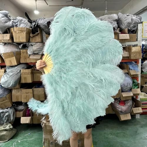 ORGEFY 1/2 Stück rosa Straußenfederfächer, Bühnen- und Tanzzubehör, 100 cm, klein, für die Linke und rechte Hand, Federfächer, Hellblau, 100 cm rechts, 2 Stück ORGEFY 1/2 Stück rosa Straußenfederfächer, Bühnen- und Tanzzubehör, 100 cm, klein, für die Linke und rechte Hand, Federfächer, Hellblau, 100 cm rechts, 2 Stück von ORGEFY