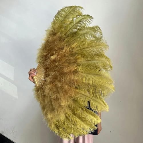 1/2 Stück rosa Straußenfederfächer, Bühnen- und Tanzzubehör, 100 cm, klein, für die Linke und rechte Hand, Federfächer, Olivgrün, 100 cm rechts, 2 Stück 1/2 Stück rosa Straußenfederfächer, Bühnen- und Tanzzubehör, 100 cm, klein, für die Linke und rechte Hand, Federfächer, Olivgrün, 100 cm rechts, 2 Stück von ORGEFY