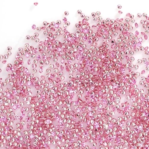 ORGEFY Moissanit, Rosa, Gelb, Rot, Blau, VVS1, runde Größe, Loser Diamant, Test bestanden, Edelsteindesign, hübsche Schmuckherstellung, Rosa, 1,3 mm, 1 ct, ca. 100 Stück ORGEFY Moissanit, Rosa, Gelb, Rot, Blau, VVS1, runde Größe, Loser Diamant, Test bestanden, Edelsteindesign, hübsche Schmuckherstellung, Rosa, 1,3 mm, 1 ct, ca. 100 Stück von ORGEFY