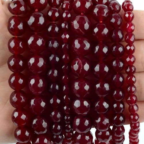 ORGEFY Steinperlen 4 6 8 10 mm Lava-Achat-Runde Perlen zur Schmuckherstellung, DIY-Armbänder-Rubin-10 mm, 36 bis 37 Stück ORGEFY Steinperlen 4 6 8 10 mm Lava-Achat-Runde Perlen zur Schmuckherstellung, DIY-Armbänder-Rubin-10 mm, 36 bis 37 Stück von ORGEFY