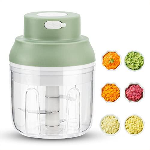 ORHOMELIFE Zwiebelschneider Elektrisch Gemüseschneider 250ml Zwiebel Zerkleinerer, Multizerkleinerer Onion Cutter Food Chopper, Küchen Zubehör für Gemüse, Obst, Nüsse von ORHOMELIFE