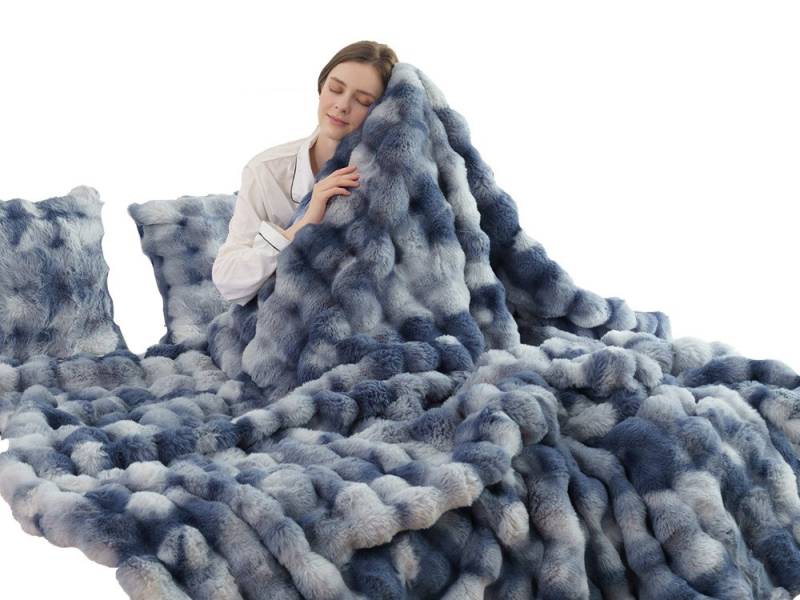 Wohndecke Kunstfell-Decke, Premium Kuscheldecke weich beidseitig, ORHOPUI, doppelseitig, 152.5×127cm, blau Wohndecke Kunstfell-Decke, Premium Kuscheldecke weich beidseitig, ORHOPUI, doppelseitig, 152.5×127cm, blau von ORHOPUI