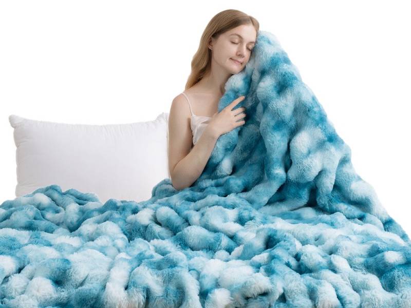Wohndecke Kunstfell-Decke, Premium Kuscheldecke weich beidseitig, ORHOPUI, doppelseitig, 152.5×127cm, hellblau Wohndecke Kunstfell-Decke, Premium Kuscheldecke weich beidseitig, ORHOPUI, doppelseitig, 152.5×127cm, hellblau von ORHOPUI