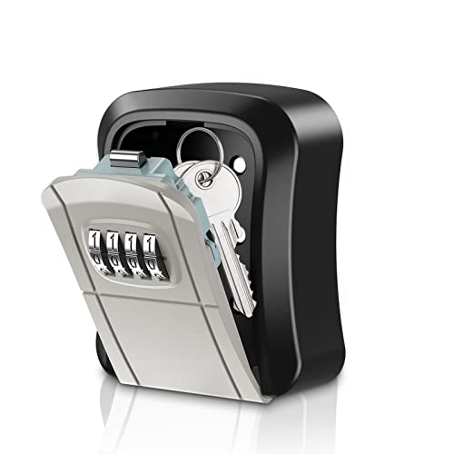 ORIA Schlüsseltresor Schlüsselbox, 4-Stellige Zahlencode Schlüssel, Schlüsselsafe Wetterfest, Wandmontage Schlüsselkasten, Key Lock Box Rostfrei Legierung, für Büro, Zuhause, Garage - Grau ORIA Schlüsseltresor Schlüsselbox, 4-Stellige Zahlencode Schlüssel, Schlüsselsafe Wetterfest, Wandmontage Schlüsselkasten, Key Lock Box Rostfrei Legierung, für Büro, Zuhause, Garage - Grau von ORIA