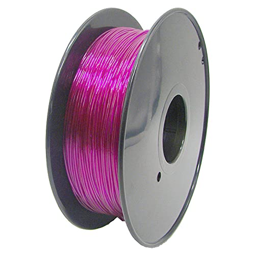 3D-Drucker-Filament Transparentes PLA, 3D-Druckerfilament, flexibel, TPU, 1,75 mm, 0,8 kg, 3D-Kunststoff, Verbrauchsmaterial for 3D-Drucker, 200 x 200 x 65 mm(Transparent Purple) von ORICALCHASM