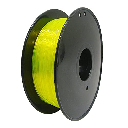 3D-Drucker-Filament Transparentes PLA, 3D-Druckerfilament, flexibel, TPU, 1,75 mm, 0,8 kg, 3D-Kunststoff, Verbrauchsmaterial for 3D-Drucker, 200 x 200 x 65 mm(Transparent Yellow) von ORICALCHASM
