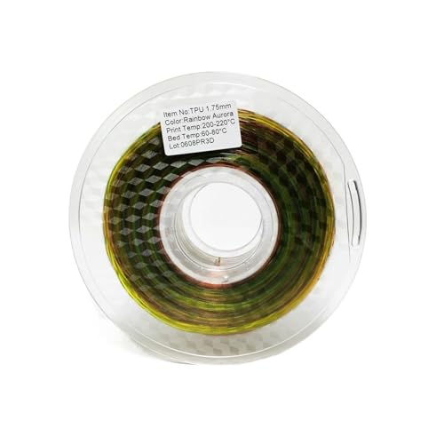 3D-Drucker-Filament Transparentes PLA, 3D-Druckerfilament, mehrfarbiger Farbverlauf, flexibles TPU-Filament, 1,75 mm, passend for die meisten FDM-Drucker(A) von ORICALCHASM