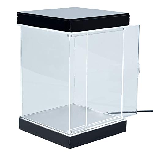 Acryl-Vitrine Box, Acryl-Vitrine mit LED for Figuren Sammlerstücke Schiebetüren transparent mehrere Größen(10x10x16CM) von ORICALCHASM