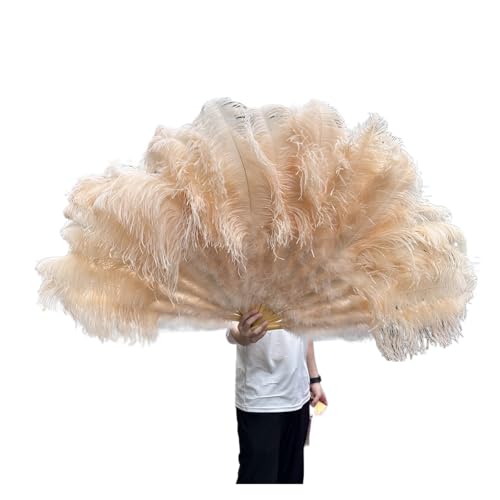 ORICALCHASM Faltbarer Handfächer für Damen, 13 Knochen Gelb Straußenfedern Fan 100CM Bühnenshow Performance Tanz Requisiten Flauschige Gefieder Fans Faltbar Mit Feder Fan Handwerk(Champagne,100CM) ORICALCHASM Faltbarer Handfächer für Damen, 13 Knochen Gelb Straußenfedern Fan 100CM Bühnenshow Performance Tanz Requisiten Flauschige Gefieder Fans Faltbar Mit Feder Fan Handwerk(Champagne,100CM) von ORICALCHASM