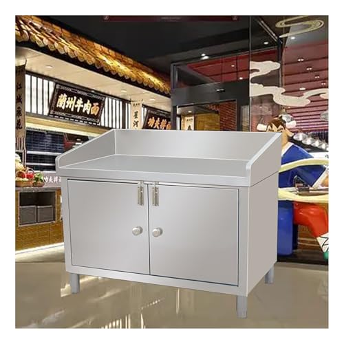 ORICALCHASM Küchenzubereitungstisch, Ramen-Arbeitstisch aus Edelstahl mit Hortwerkbank, robuster Vorbereitungstisch, verdickter Schreibtisch-Aufbewahrungsschrank mit verstellbaren Füßen ORICALCHASM Küchenzubereitungstisch, Ramen-Arbeitstisch aus Edelstahl mit Hortwerkbank, robuster Vorbereitungstisch, verdickter Schreibtisch-Aufbewahrungsschrank mit verstellbaren Füßen von ORICALCHASM