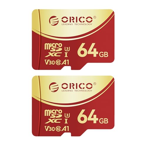 2 Pack ORICO F3 64 GB microSDXC UHS-I Speicherkarte, 100MB/s, 4K UHD Recoding, U3, Class10, V30, A1, Micro SD für Action Kamera, Dash Cam, TF Karte 2 Pack ORICO F3 64 GB microSDXC UHS-I Speicherkarte, 100MB/s, 4K UHD Recoding, U3, Class10, V30, A1, Micro SD für Action Kamera, Dash Cam, TF Karte von ORICO