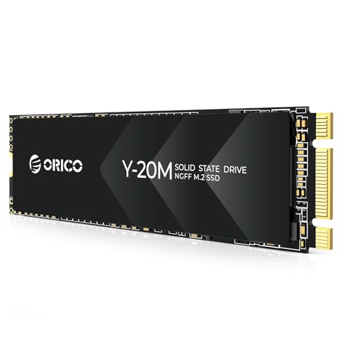 ORICO 128GB M.2 2280 SATA SSD, SATA III 6Gbps M2 SSD mit B+M Schlüssel, 500MB/s Internes Solid State Laufwerk für Desktop/Laptop - Y20M von ORICO