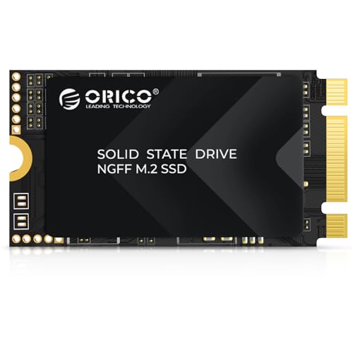 ORICO 256GB M.2 2242 SATA SSD, TLC NAND Flash, Bis zu 500MB/s Lesen & 450MB/s Schreiben Internes Solid State-Laufwerk, Kompatibel mit Ultra-Thin Laptops und Mini-PCs - Y20M-2242 von ORICO