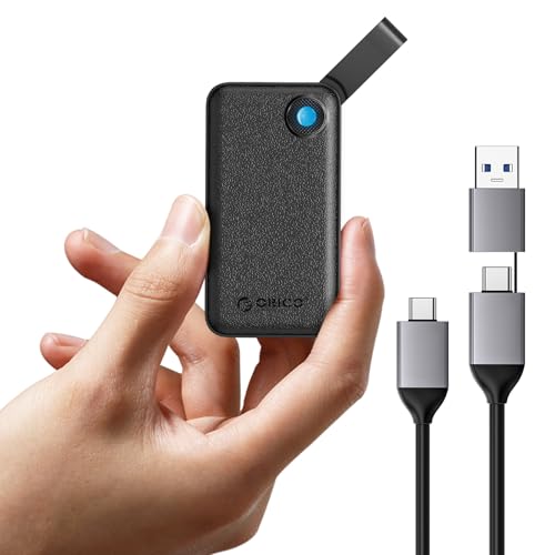 ORICO Externe SSD 2 TB, Portable SSD bis zu 2000 MB/s, USB 3.2 Gen 2x2 Externe Festplatte SSD mit 2-in-1 USB-C-Kabel, Kompatibilität mit Smartphones, PS5, Xbox, Laptop, MacBook/Pro/Air – B20 von ORICO