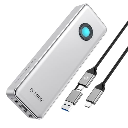 ORICO 40Gbps RGB Portable SSD, USB4.0 für 3700MB/s, 4 TB Externes Solid State Drive mit 2 in 1 USB C Kabel, Eingebauter Lüfter, Kompatibel mit Thunderbolt 4/3, PSSD - R3700 von ORICO