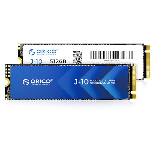 ORICO NVMe SSD M.2 512G PCIe Gen3.0x4 2280, 3D NAND Interne SSD mit Kühlkörper, bis zu 3100 MB/s,Internes Solid State Drive für PC/Konsolenspiele und Videobearbeitung-J10 ORICO NVMe SSD M.2 512G PCIe Gen3.0x4 2280, 3D NAND Interne SSD mit Kühlkörper, bis zu 3100 MB/s,Internes Solid State Drive für PC/Konsolenspiele und Videobearbeitung-J10 von ORICO