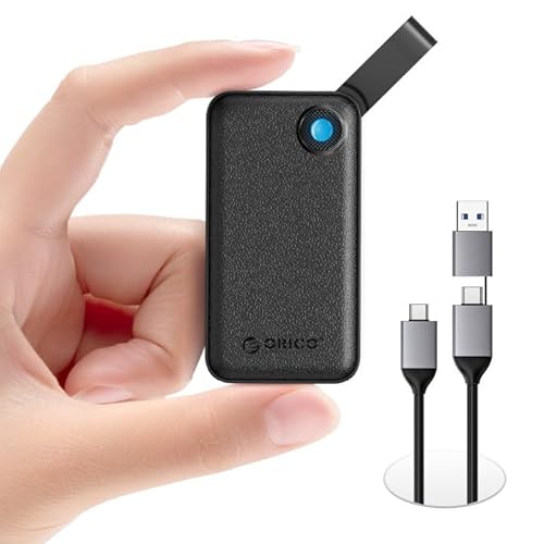 ORICO Externe SSD 512 GB, Portable SSD bis zu 2000 MB/s, USB 3.2 Gen 2x2 Externe Festplatte SSD mit 2-in-1 USB-C-Kabel, Kompatibilität mit Smartphones, PS5, Xbox, Laptop, MacBook/Pro/Air – B20 von ORICO