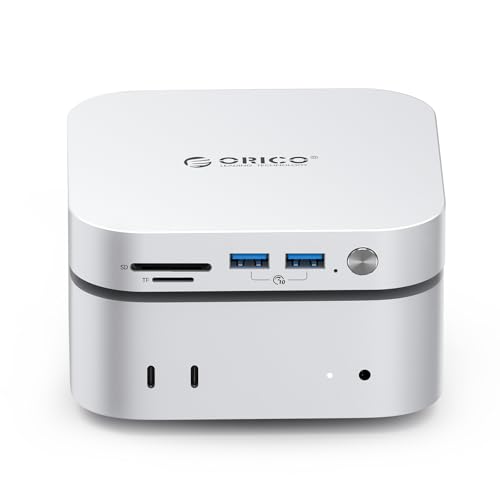 ORICO Minimate 1TB Speicher & Docking Station, Externe SSD-Erweiterung für Mac mini M4, bis zu 1000MB/s, USB3.2/SD/TF/Audio-Anschlüsse, nahtloses Design - M4Max von ORICO