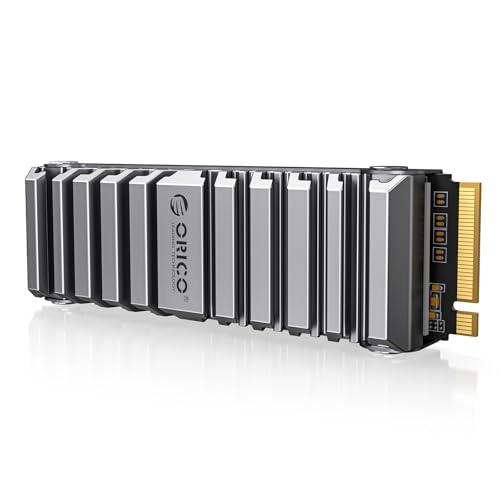 ORICO OS5 1TB M.2 SSD mit Kühlkörper, PCIe 4.0 NVMe Internes SSD für PS5, 7450 MB/s Lesegeschwindigkeit, TLC NAND, Vorgebauter Kühlkörper für PS5-Lüftungsströmung von ORICO