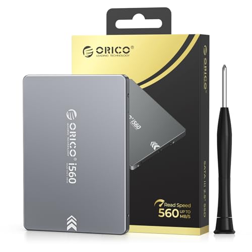 ORICO SATA SSD 256GB, 2.5" SATA III 6Gb/s SSD, bis zu 480MB/s, Internes 3D NAND Solid State Drive mit Aluminiumgehäuse, Aufrüstung von Laptop-PCs und Desktops - i560 von ORICO